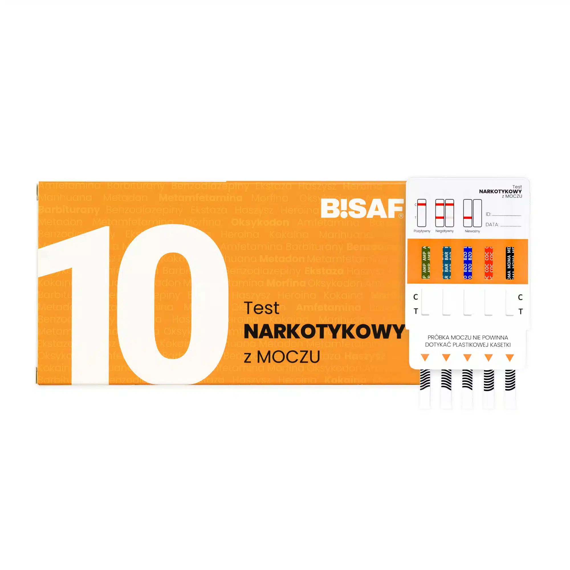 Test Narkotykowy z moczu 10 BISAF Profesjonalne