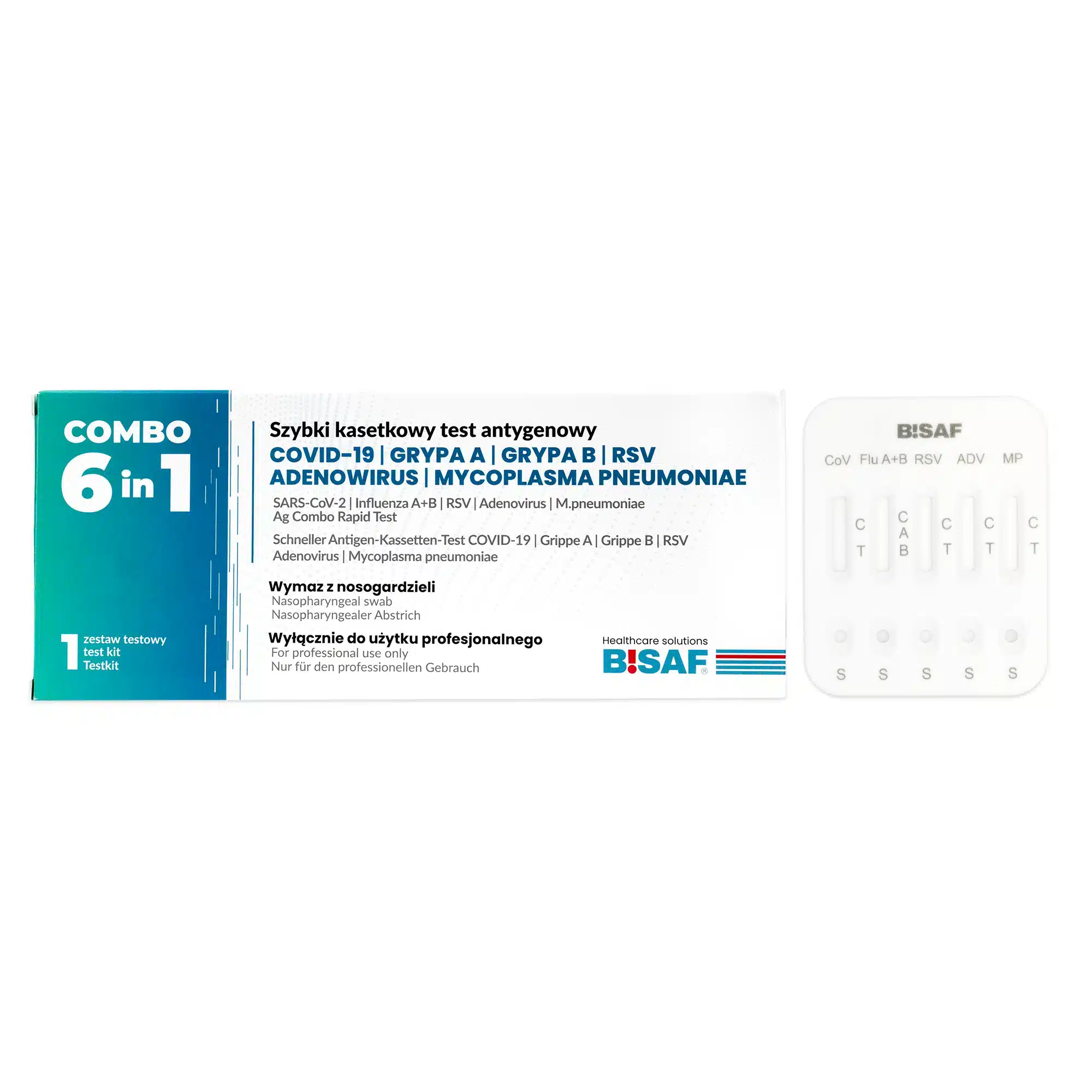 Combo 6w1 Oddechowe Covid/Grypa A+B/RSV/Adeno/Mycoplasma Profesjonalne