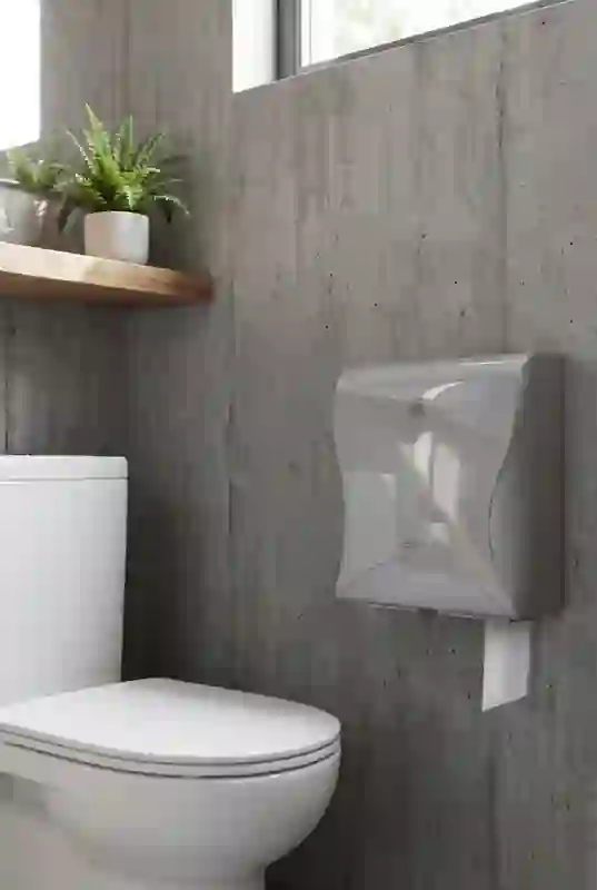 BULKYSOFT dozownik do papieru toaletowego typu MINI jumbo, szary (30,7x28,2x13,6) NOWOŚĆ