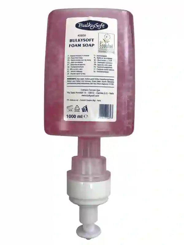 BULKYSOFT mydło w pianie 1 000 ml różowe o zapachu owocowym BULKYSOFT