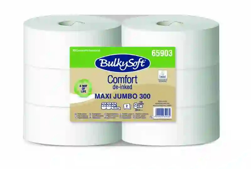 BULKYSOFT COMFORT DE-INKED papier toaletowy MAXI jumbo 2w. 300 m COMFORT DE-INKED