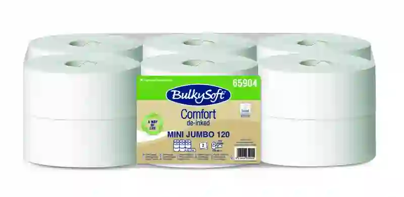 BULKYSOFT COMFORT DE-INKED papier toaletowy MINI jumbo 2w. 120 m COMFORT DE-INKED
