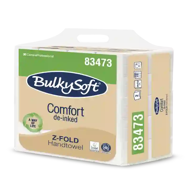 BULKYSOFT COMFORT DE-INKED ręcznik papierowy składany typu Z-FOLD 2w. 3 000 szt. COMFORT DE-INKED