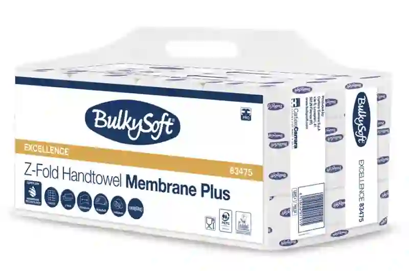 BULKYSOFT EXCELLENCE MEMBRANE PLUS ręcznik papierowy składany typu Z-FOLD 3w. 2 100 szt. EXCELLENCE