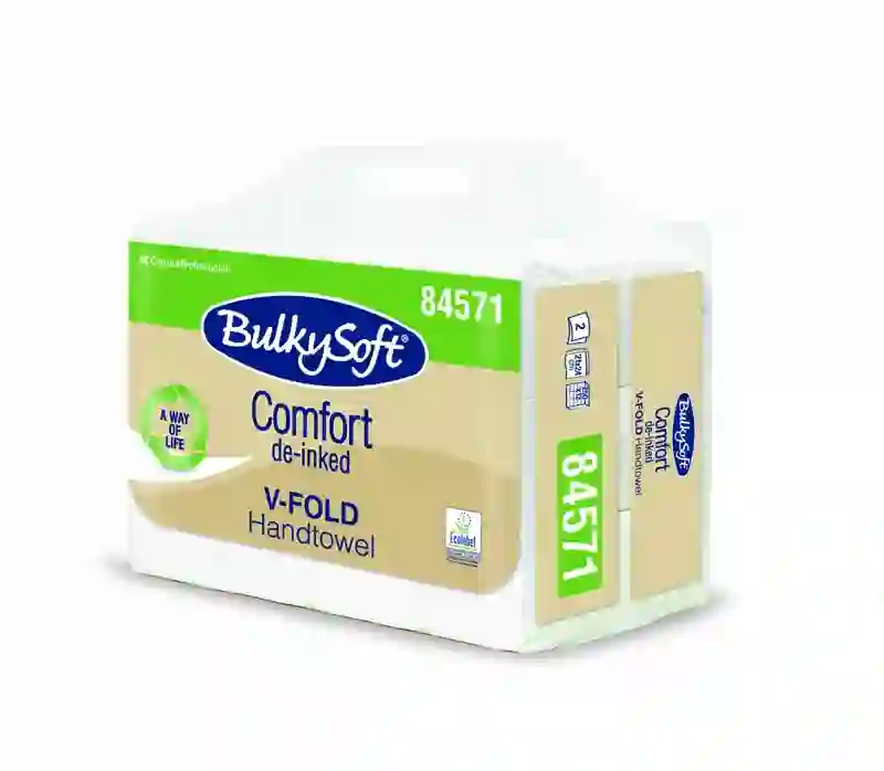 BULKYSOFT COMFORT DE-INKED ręcznik papierowy składany typu V-FOLD (ZZ) 2w 3 000 szt. COMFORT DE-INKED