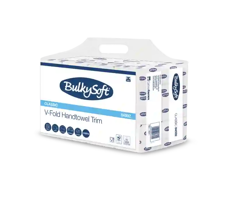 BULKYSOFT CLASSIC ręcznik papierowy składany typu V-FOLD (ZZ) 2w. 3 000 szt. TRIM NOWOŚĆ