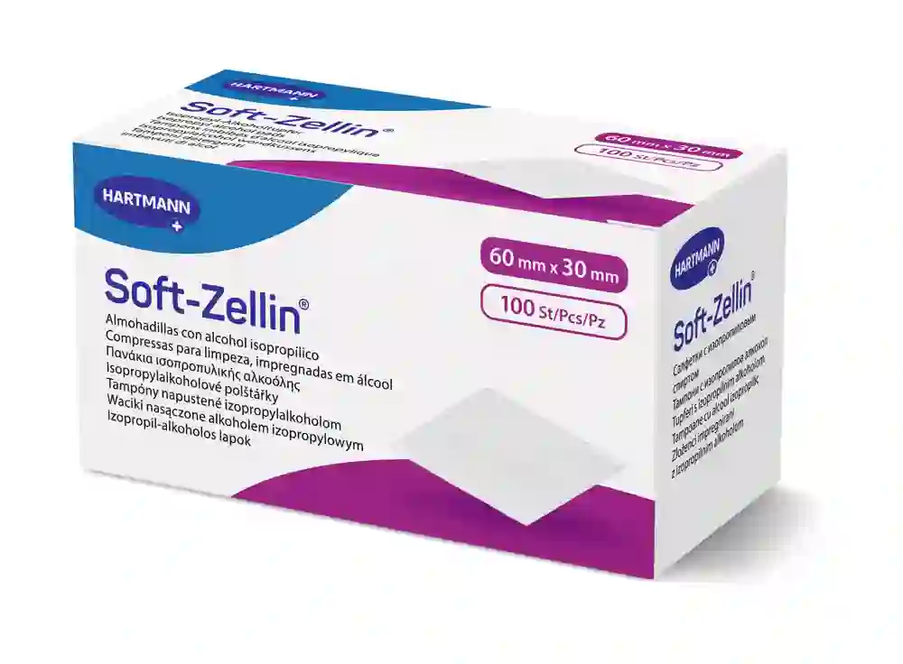 Soft-Zellin – waciki nasączone alkoholem 60 × 30 mm