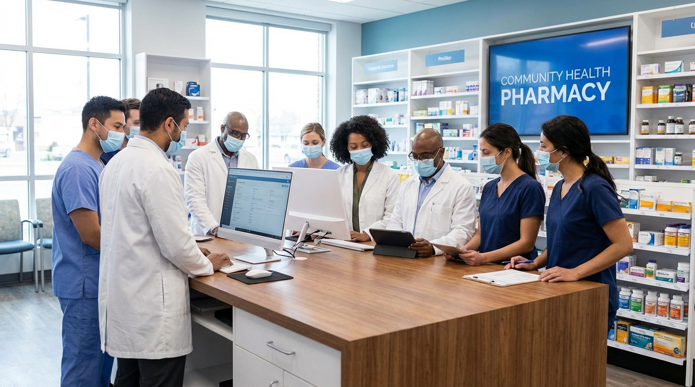 Zespół Miętowej Farmacji wspólnie pracujący dla aptek
