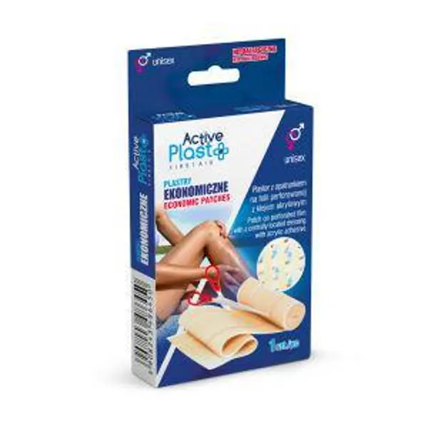 Active Plast PLASTRY AQUA STOP 7x2 cm + 3,8x3,8 cm, Saszetka 8 szt. zestaw (4+4) Active Plast