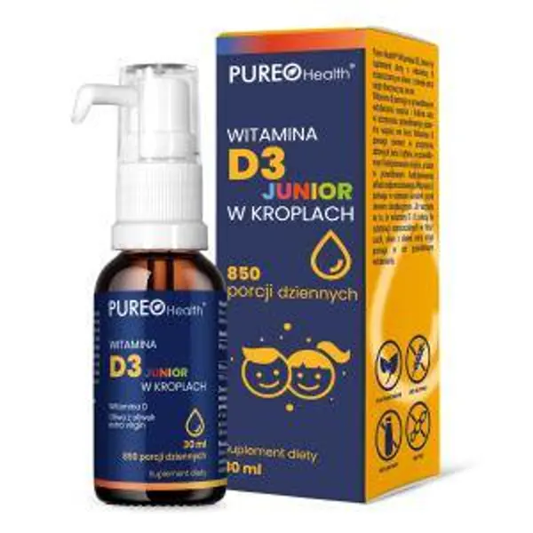 Pureo Health witamina D3 4000IU w kroplach, 30 ml Pureo Health
