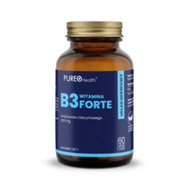 Pureo Health Witamina B3 Niacyna 500mg, 60 kapsułek Pureo Health