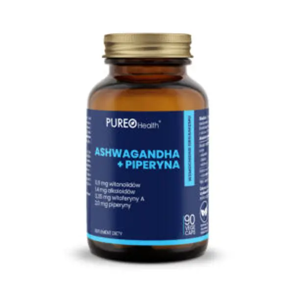 Pureo Health Ashwagandha + piperyna, 90 kapsułek Pureo Health