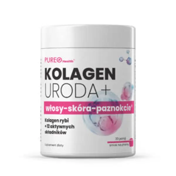 Pureo Health Kolagen Uroda+ włosy-skóra-paznokcie, smak neutralny, 30 porcji (proszek) Pureo Health