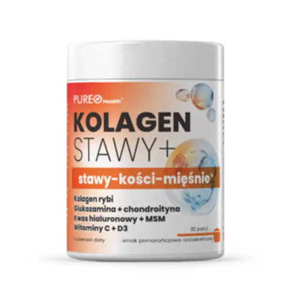 Pureo Health Kolagen Stawy+, smak pomarańcza i brzoskwinia, 30 porcji (proszek) Pureo Health