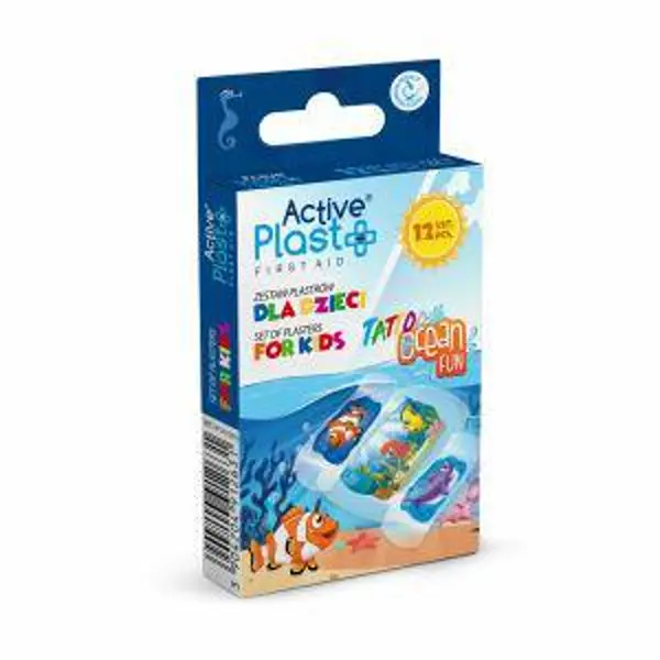 ActivePlast PLASTRY DLA DZIECI TATTOO OCEAN FUN 12 szt. Active Plast