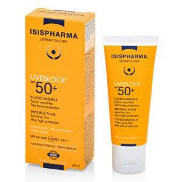 ISISPHARMA UVEBLOCK FLUID SPF 50+, lekki krem do skóry suchej, bezbarwny, 40ml ISISPHARMA