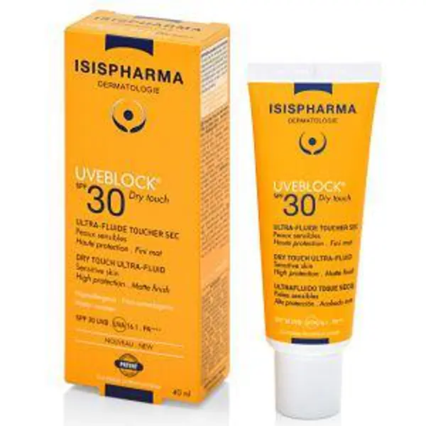 ISISPHARMA UVEBLOCK DRY TOUCH SPF 30, krem matujący bezbarwny, 40ML ISISPHARMA