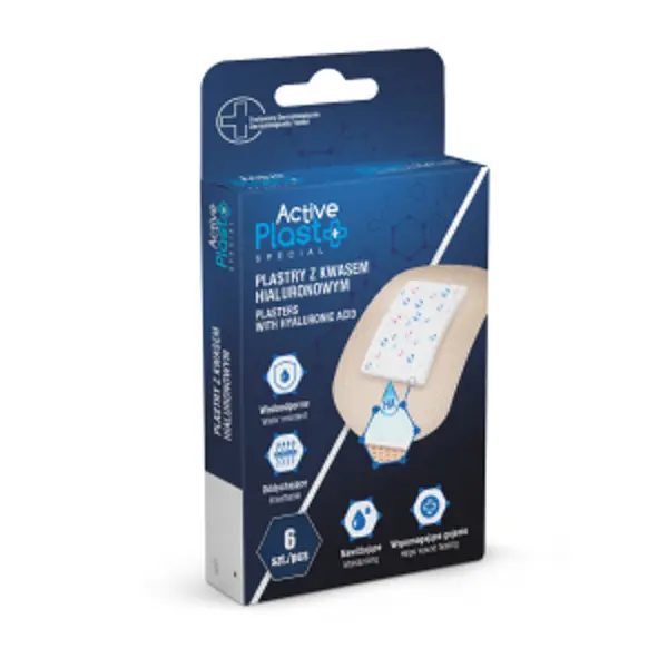 Active Plast Special Plastry z kwasem hialuronowym (7,5 x 5cm), 6 szt. Active Plast