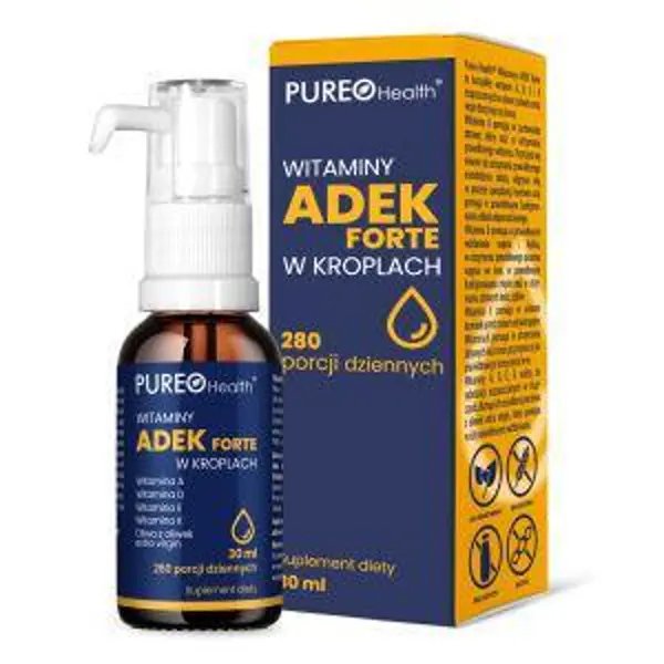 Pureo Health witaminy ADEK Forte w kroplach, 30 ml Pureo Health