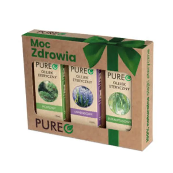 Pureo naturalne olejki eteryczne zestaw MOC ZDROWIA, 3x10 ml Pureo