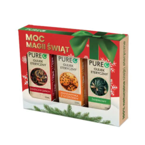 Pureo naturalne olejki eteryczne zestaw MOC MAGII ŚWIĄT, 3x10 ml Pureo