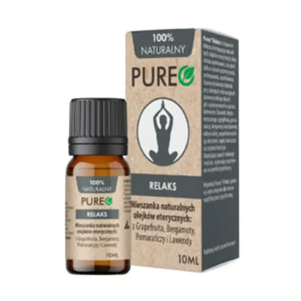 Pureo Relaks, mieszanka naturalnych olejków eterycznych, 10 ml Pureo