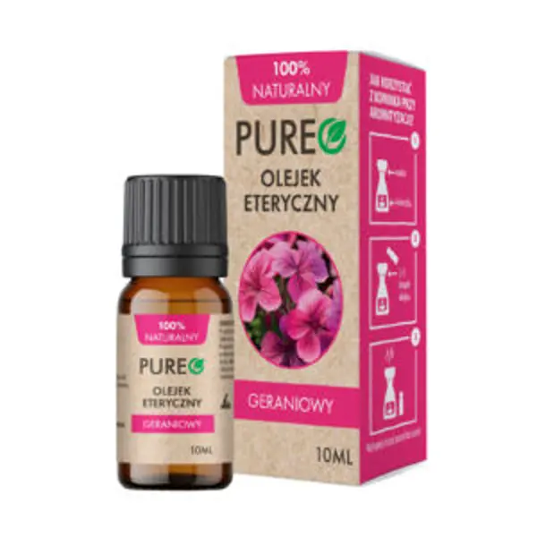 Pureo naturalny olejek eteryczny Geraniowy, 10 ml Pureo
