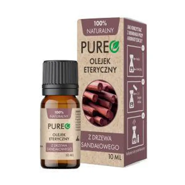 Pureo naturalny olejek eteryczny z Drzewa Sandałowego, 10 ml Pureo