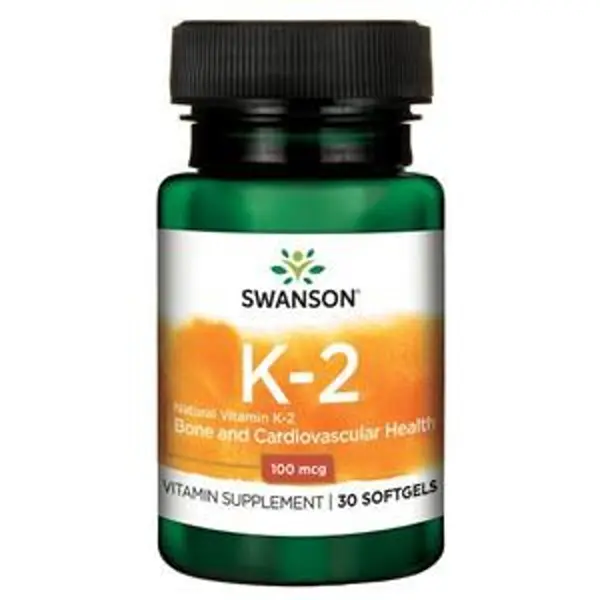 SWANSON NATURAL VITAMIN K2 (MENAGUINONE-7 FROM NATTO) 100MCG 30 kap SOFTGEL Swanson