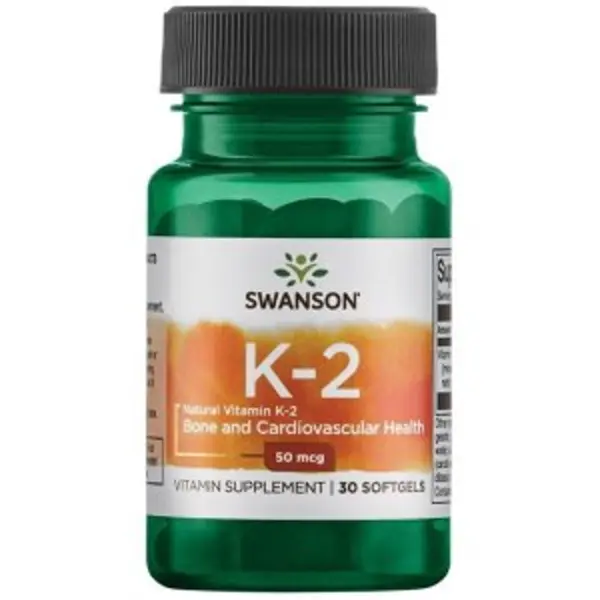 SWANSON NATURAL VITAMIN K2 (MENAGUINONE-7 FROM NATTO) 50MCG 30 kap SOFTGEL Swanson