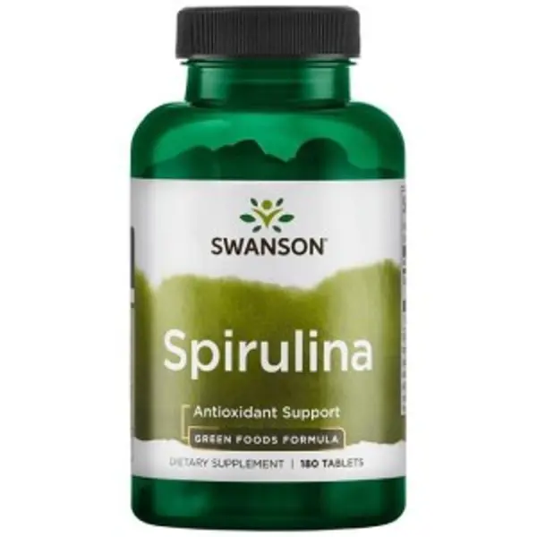 SWANSON SPIRULINA IL-4 (NATURAL BLUE-GREEN ALGAE 6% PHYCOCYANIN) 180 kap Swanson