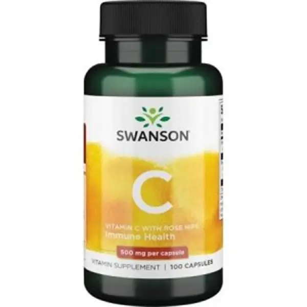 SWANSON VITAMIN C WITH ROSE HIPS (500MG) 100 kap Swanson