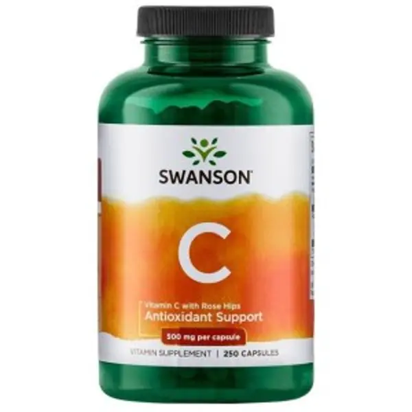 SWANSON VITAMIN C WITH ROSE HIPS (500MG) 250 kap Swanson