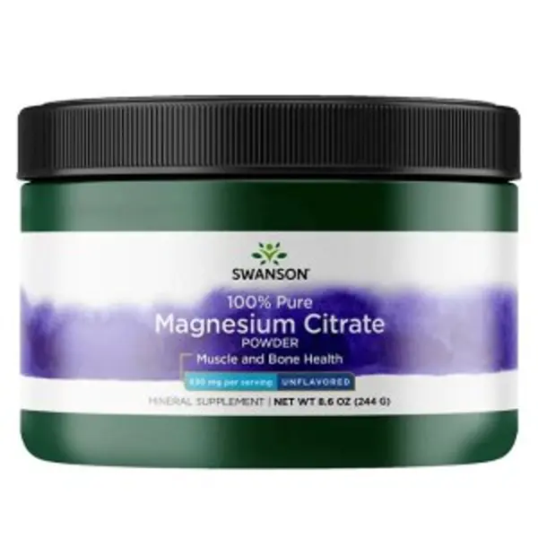 SWANSON 100% PURE MAGNESIUM CITRATE POWDER 224 g Swanson