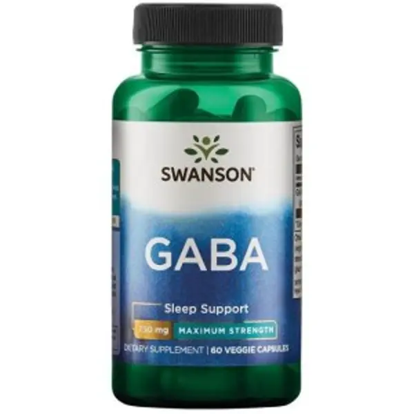 SWANSON GABA GAMMA AMINOBUTYRIC ACID 750MG 60 kap VEGGE Swanson