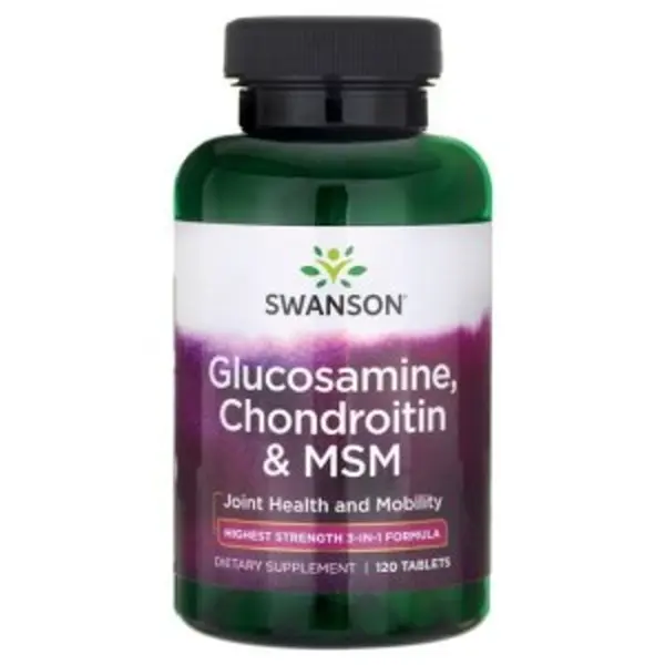 "SWANSON GLUCOSAMINE, CHONDROITIN & MSM 120 tab" Swanson