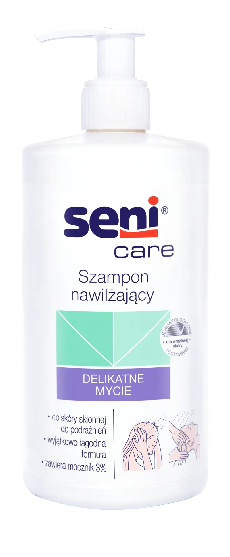 SENI CARE SZAMPON NAWILŻAJĄCY mocznik 3% 500 ML Seni
