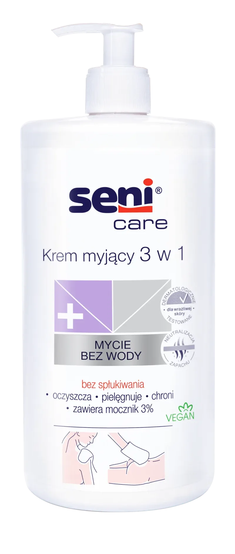 SENI CARE KREM DO MYCIA CIAŁA 3 W 1 1000ml Seni
