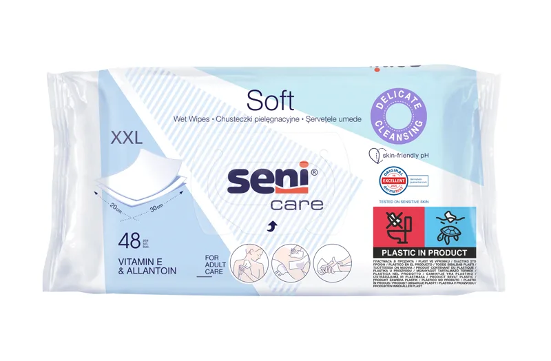 SENI CARE SOFT Chusteczki pielęgnacyjne A48 NOWY INDEKS Seni