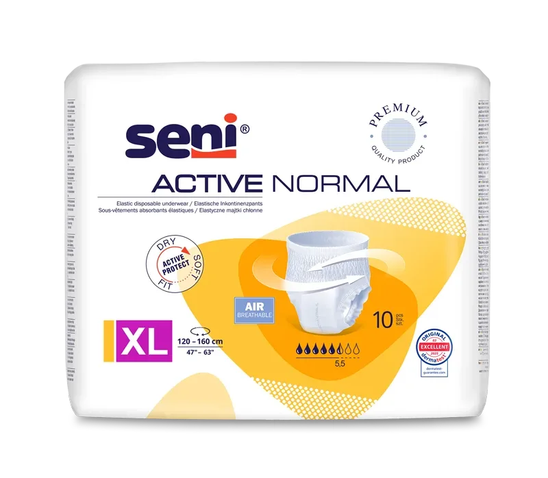 Majtki chłonne SENI ACTIVE NORMAL EXTRA LARGE A10 (żółte) Seni