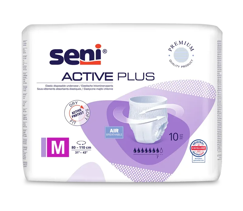 Majtki chłonne SENI ACTIVE PLUS MEDIUM A10 (fioletowe) Seni