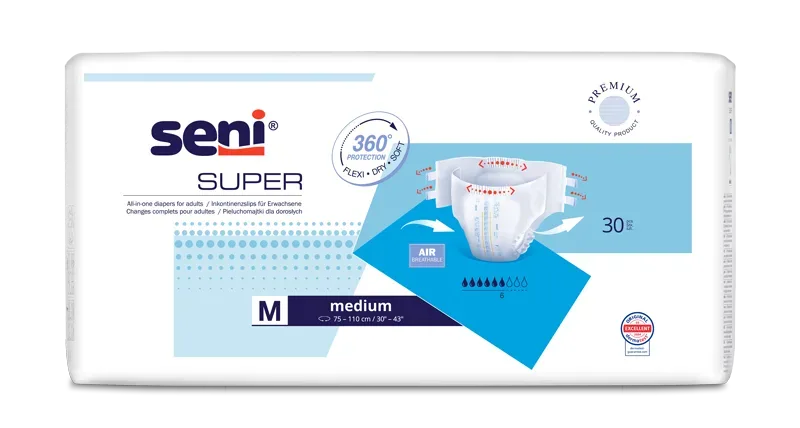 Pieluchomajtki SENI SUPER MEDIUM A30 (niebieskie) Seni