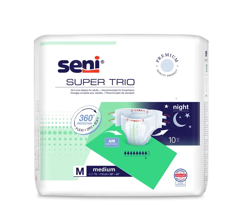 Pieluchomajtki SENI SUPER TRIO MEDIUM A10 (zielone) Seni