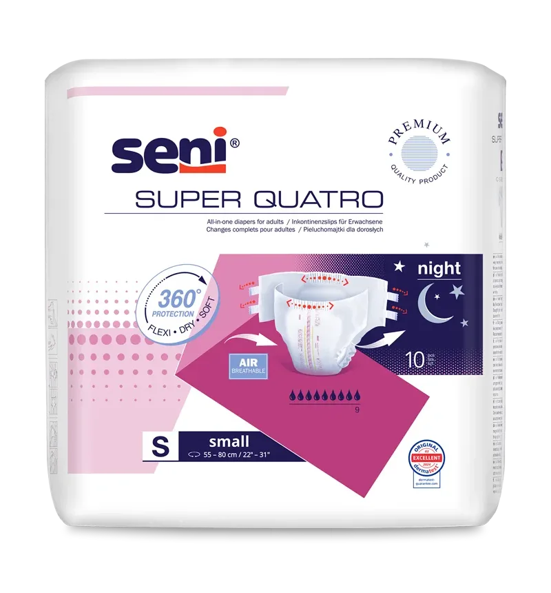 Pieluchomajtki SENI SUPER QUATRO SMALL A10 (różowe) Seni