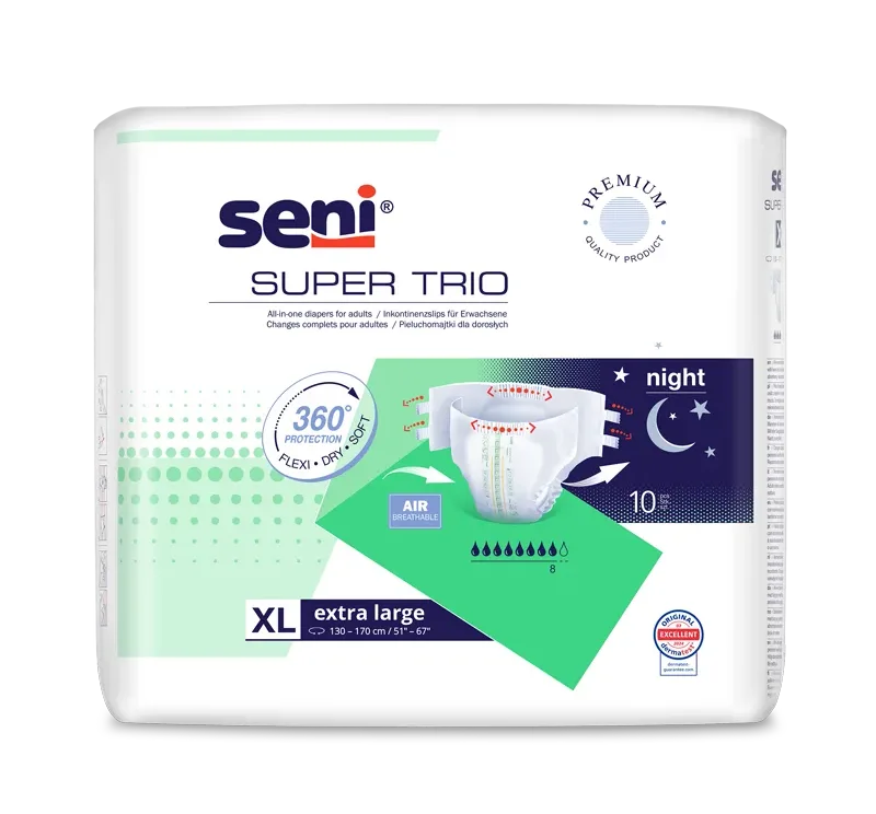 Pieluchomajtki SENI SUPER TRIO EXTRA LARGE A10 (zielone) Seni