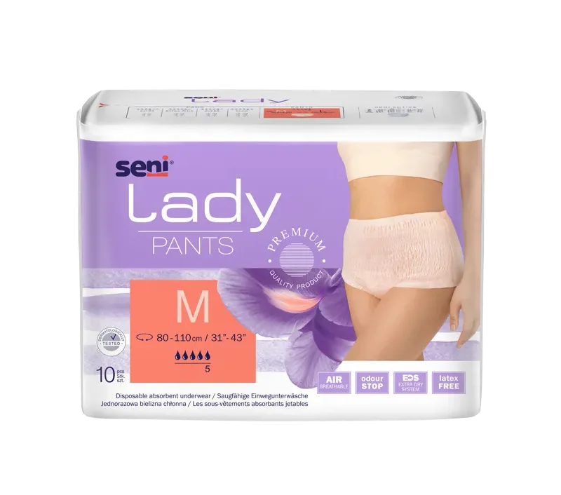 Bielizna chłonna/ Majtki chłonne SENI LADY PANTS LARGE A30 (w kolorze brzoskwiniowym) Seni